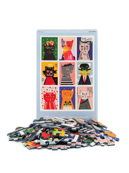 Art Cats - 99 Piece Mini Jigsaw Puzzle