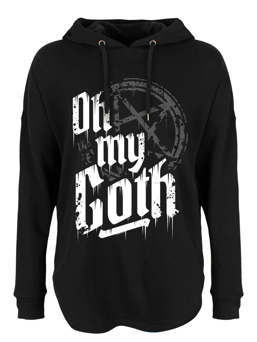 Oh My Goth Ladies Black Oversized Hoodie