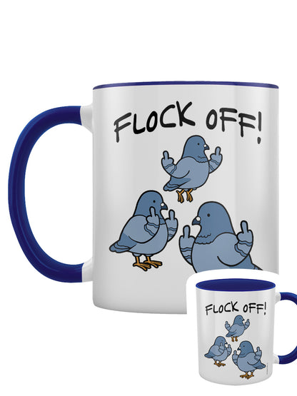 Flock Off! Pigeons Blue Inner 2-Tone Mug
