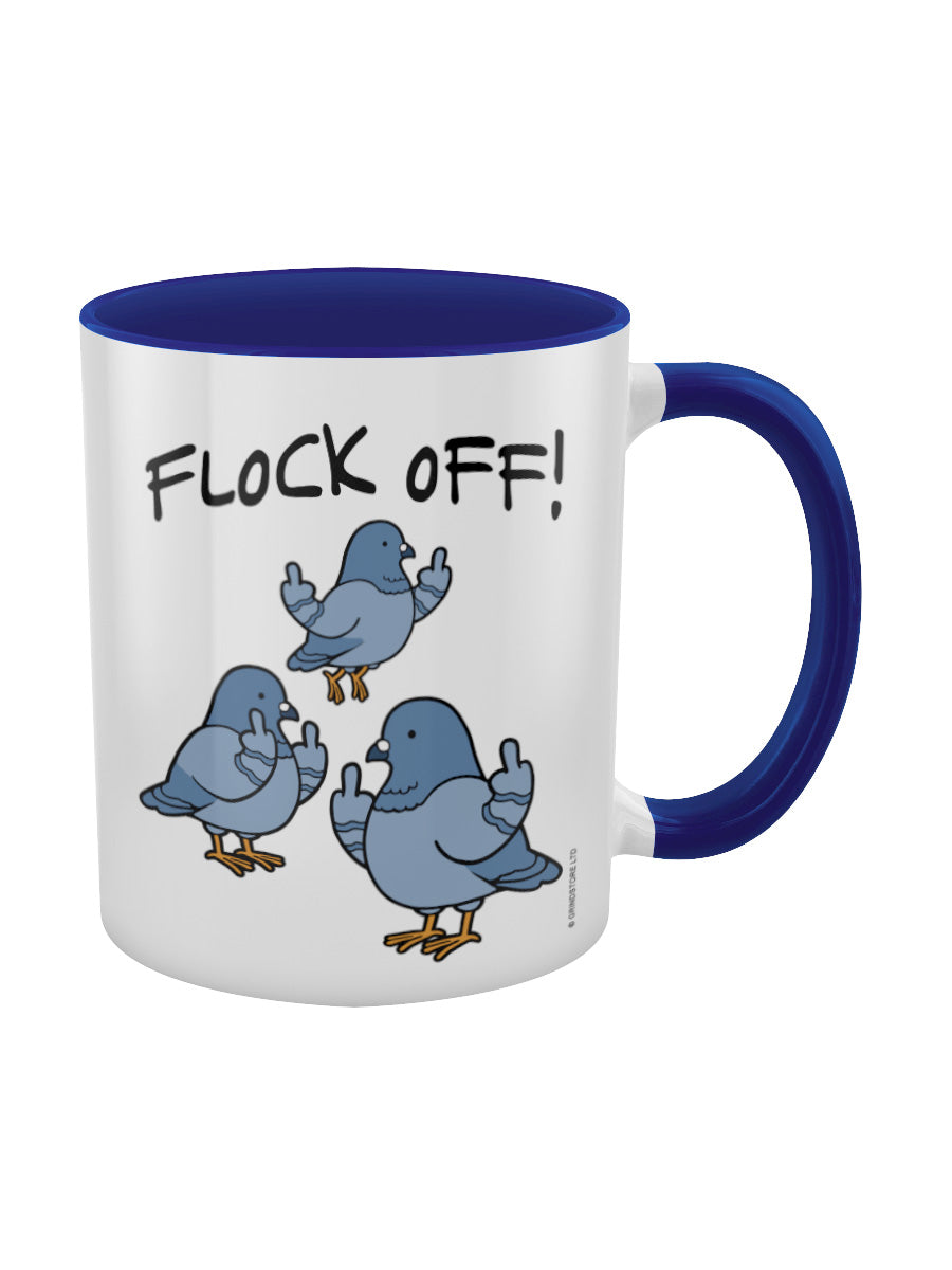 Flock Off! Pigeons Blue Inner 2-Tone Mug