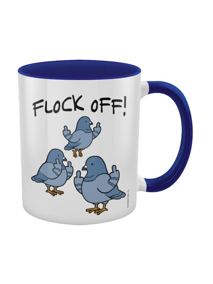 Flock Off! Pigeons Blue Inner 2-Tone Mug