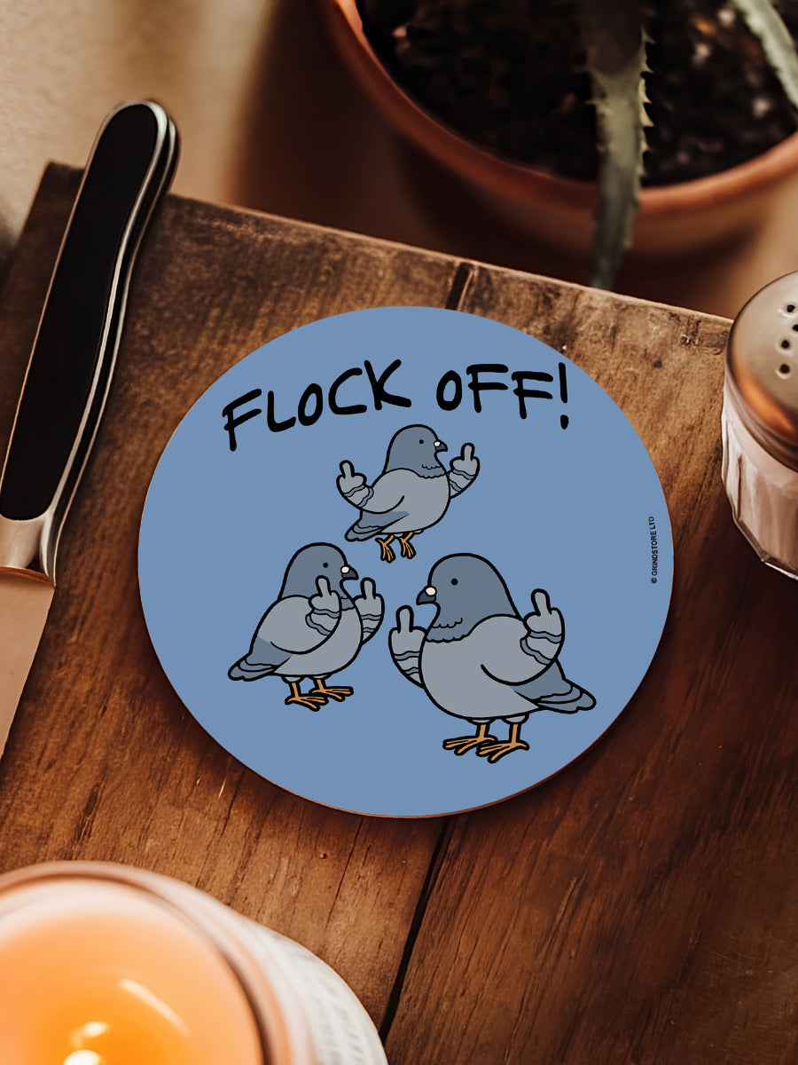 Flock Off! Pigeons Circular Coaster