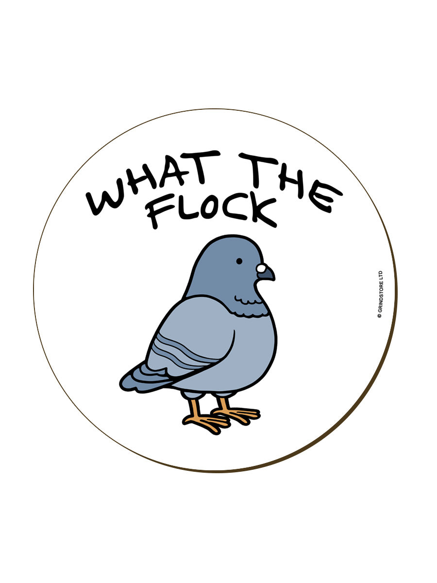 What The Flock Pigeon Circular Coaster