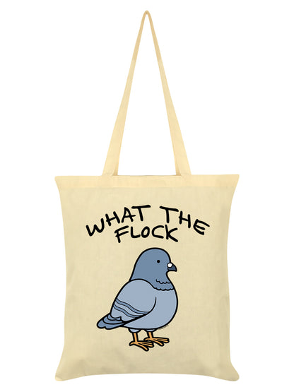 What The Flock Pigeon Cream Tote Bag