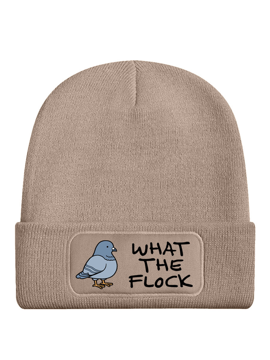 What The Flock Pigeon Cream Beanie