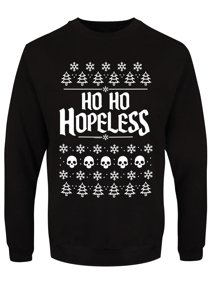 Ho Ho Hopeless Men's Black Christmas Jumper