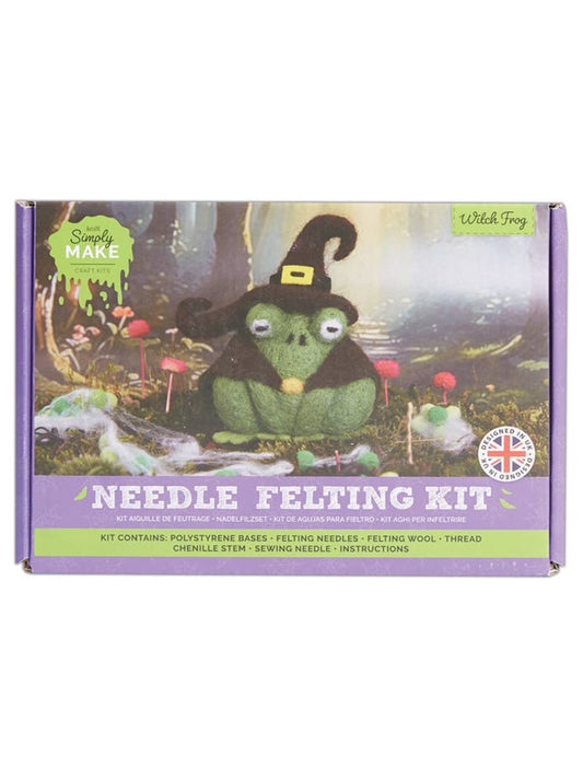 Witch Frog Needle Felting Kit