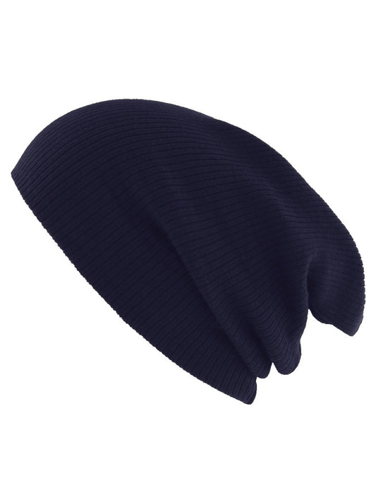 Navy Blue Slouch Beanie