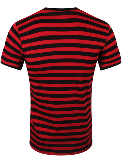 Run & Fly Black and Red Striped T-Shirt