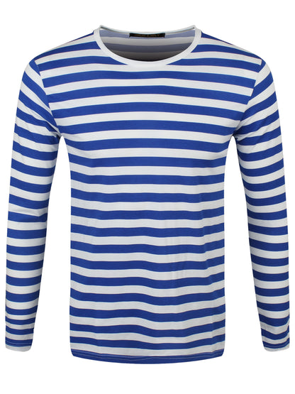 Run & Fly Striped Royal and White Long Sleeved T-Shirt