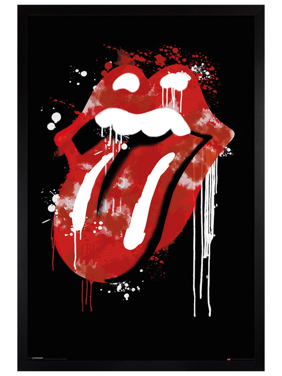 The Rolling Stones Graffiti Lips Poster