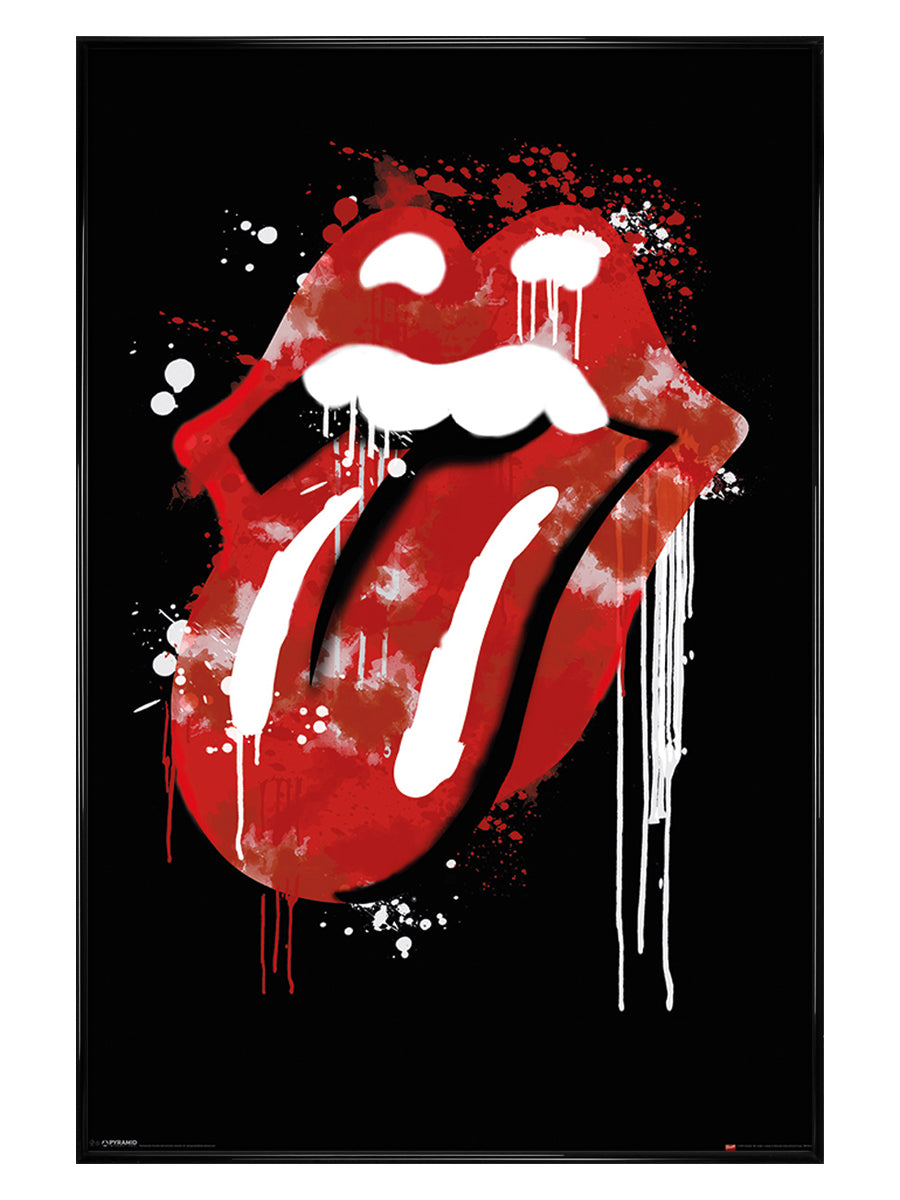 The Rolling Stones Graffiti Lips Poster