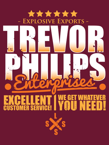 Trevor Philips Enterprises Men's Burgundy T-Shirt