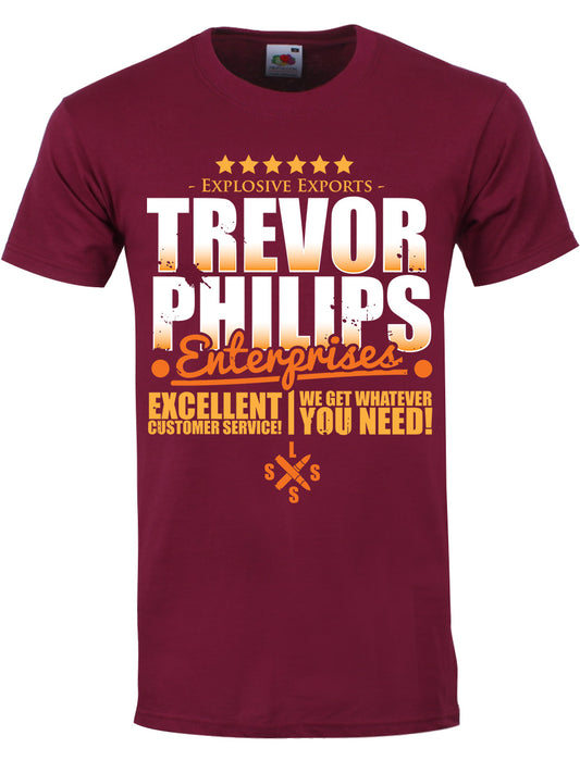 Trevor Philips Enterprises Men's Burgundy T-Shirt