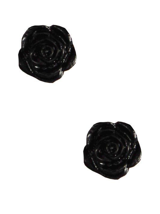 Alchemy Black Rose Stud Earrings