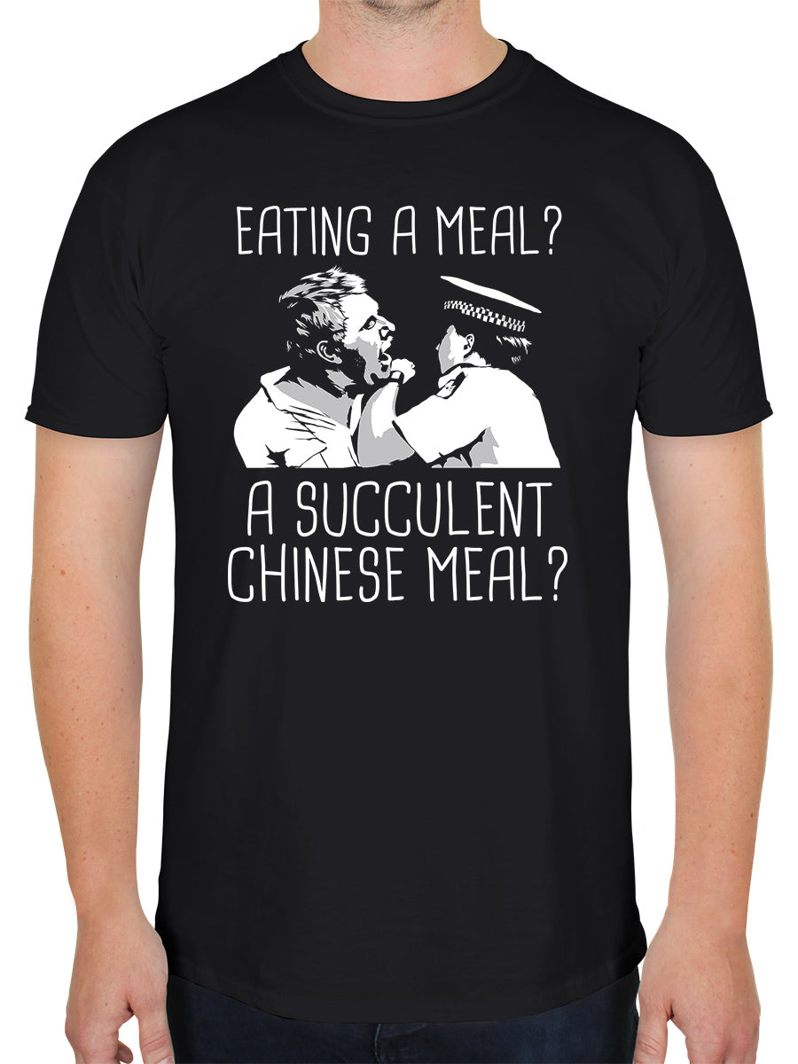 Eating A Meal A Succulent Chinese Meal Men's Black T-Shirt