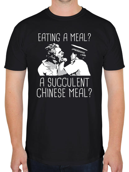 Eating A Meal A Succulent Chinese Meal Men's Black T-Shirt