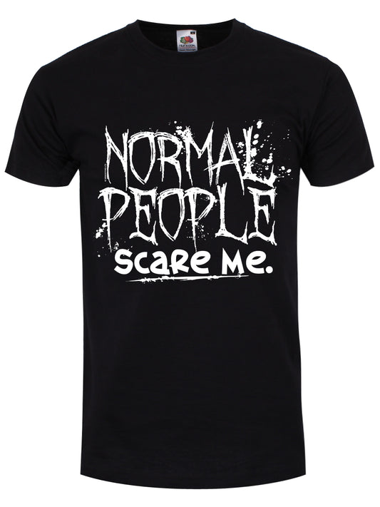 Normal People Scare Me Men's Black T-Shirt