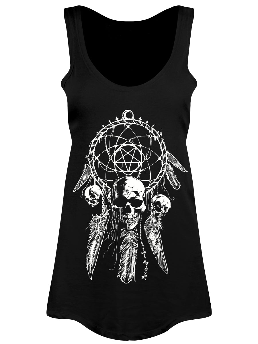 Unorthodox Collective Gothic Dreamcatcher Ladies Black Floaty Vest