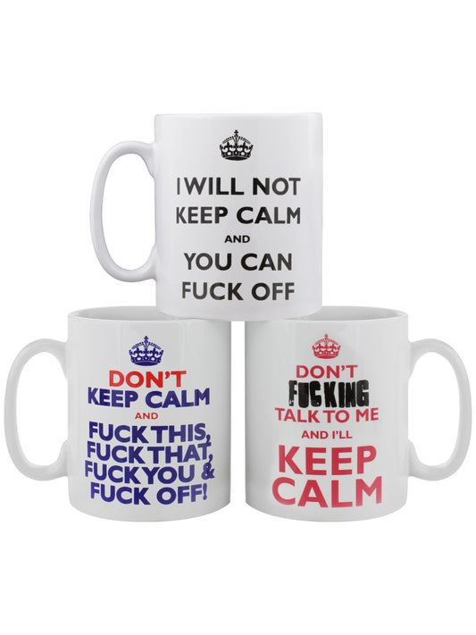 Fuck Off Mugs, Set of 3