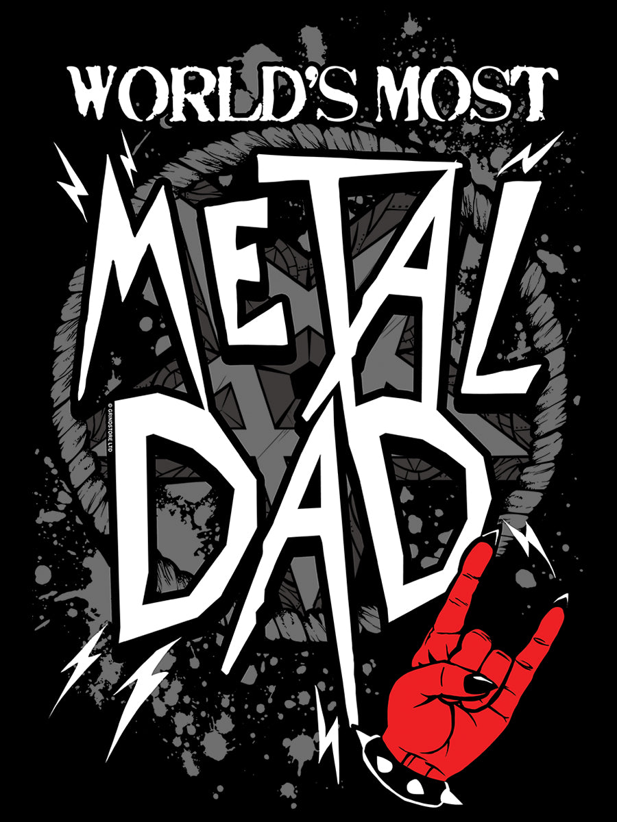 World's Most Metal Dad Men's Black T-Shirt