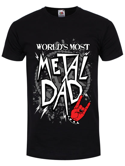 World's Most Metal Dad Men's Black T-Shirt