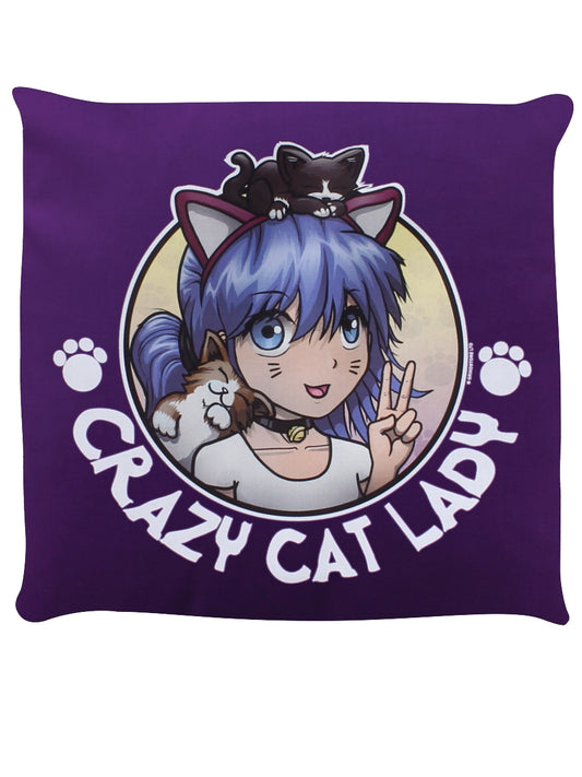 Crazy Cat Lady Purple Cushion