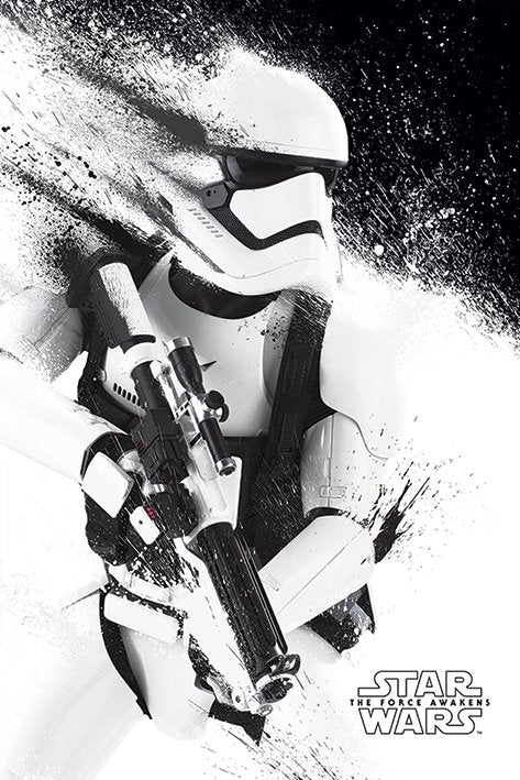 Star Wars Episode VII Stormtrooper Paint Poster