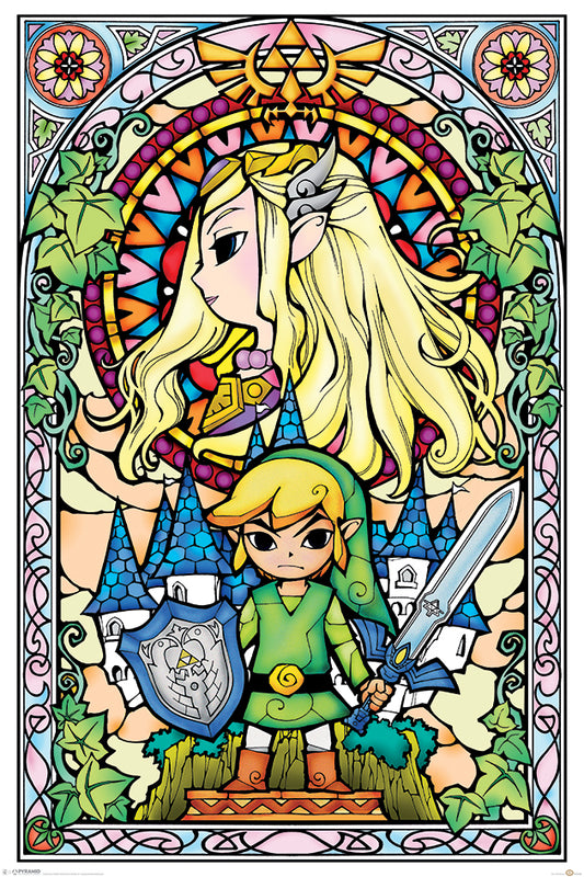 The Legend Of Zelda Stained Glass Poster