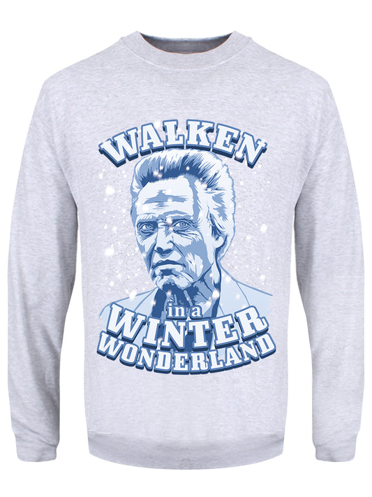 Walken In A Winter Wonderland Men's Grey Christmas Jumper