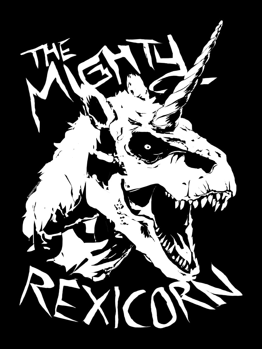 The Mighty Rexicorn Men's Black T-Shirt