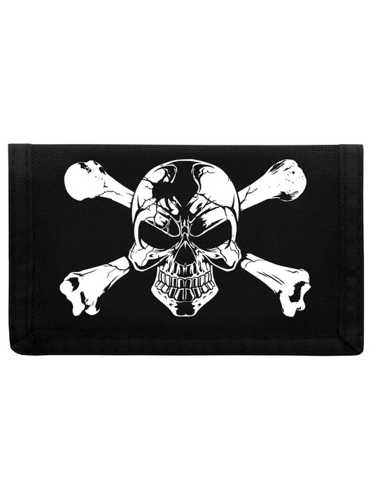 Skull & Crossbones Black Ripper Wallet