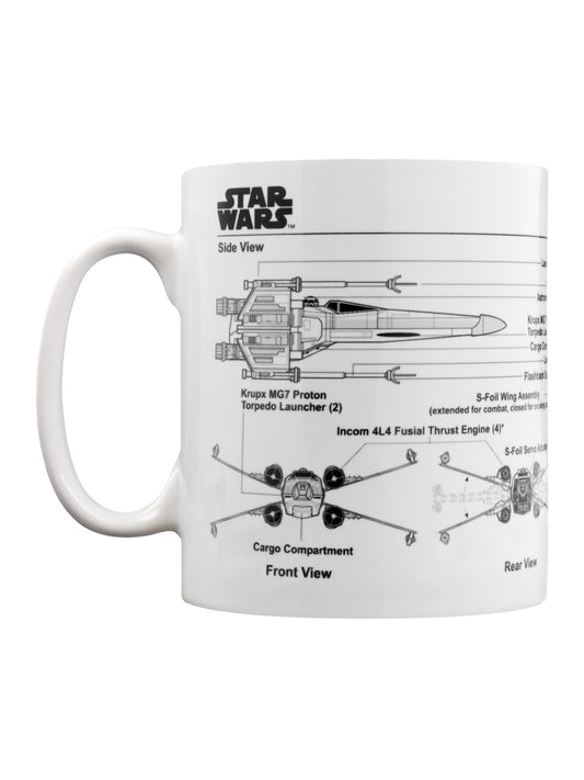 Star Wars X-Wing Fighter Sketch Mug