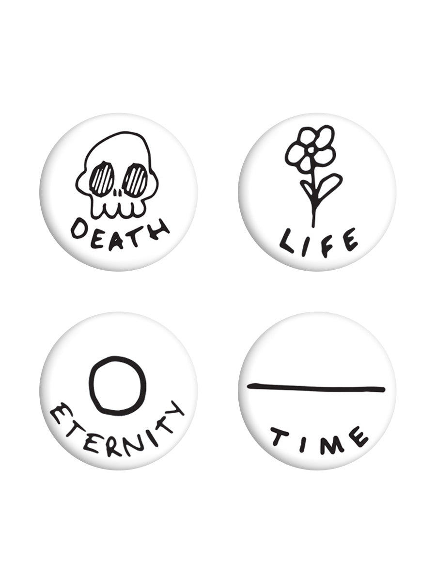 Death, Life, Eternity, Time Badge Pack