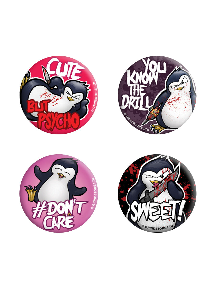 Psycho Penguin You Know The Drill Badge Pack