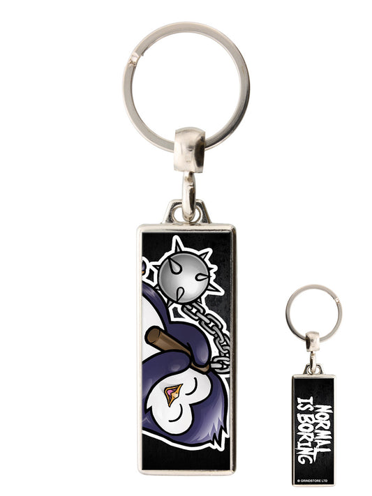 Psycho Penguin Normal Is Boring Keyring