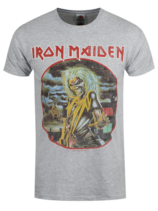 Iron Maiden Killers Circle Men's Heather Grey T-Shirt