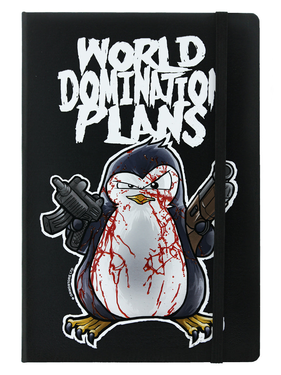 Psycho Penguin World Domination Plans A5 Hard Cover Notebook