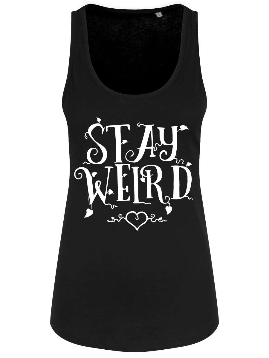 Stay Weird Ladies Black Floaty Tank