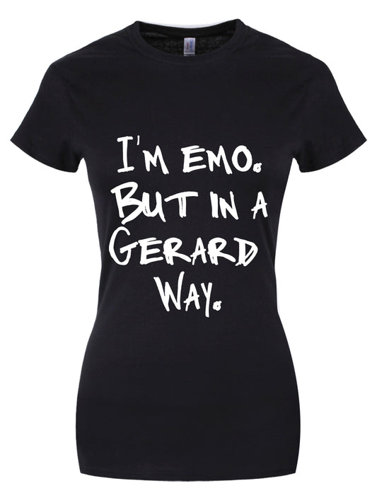 I'm Emo But In A Gerard Way Ladies Black T-Shirt