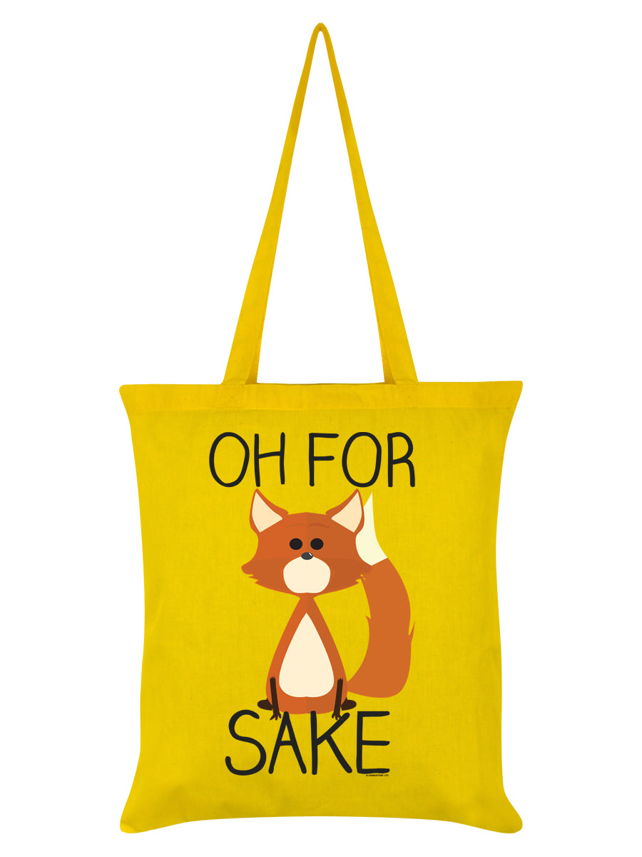 Oh For Fox Sake Yellow Tote Bag