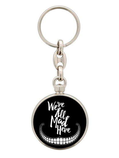 We're All Mad Here Round Keyring