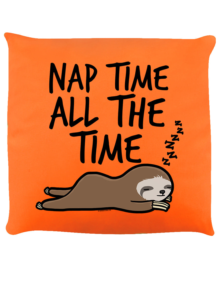 Nap All The Time Orange Cushion