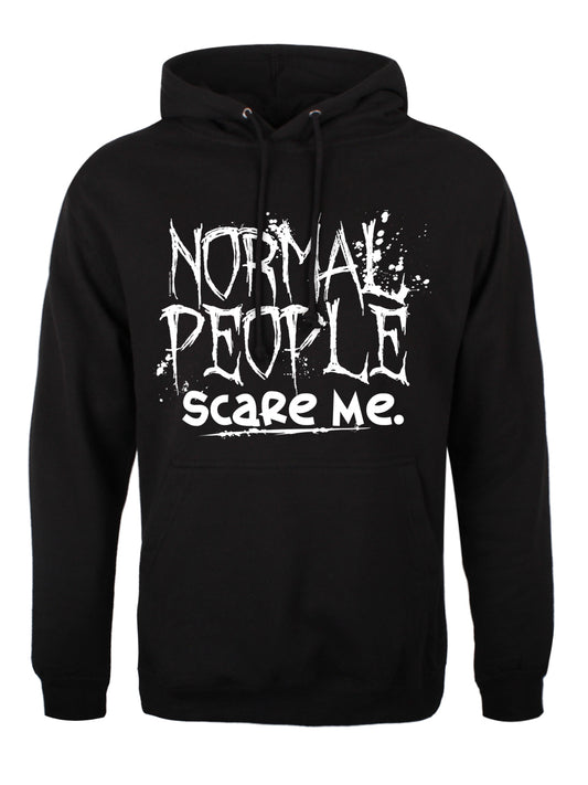 Normal People Scare Me Men's Black Hoodie