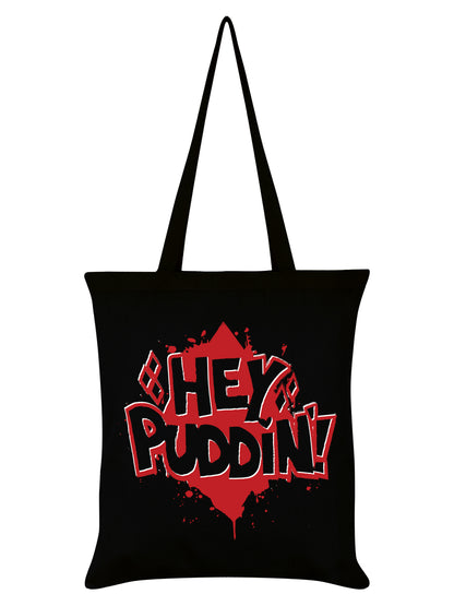 Hey Puddin! Black Tote Bag