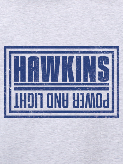 Hawkins Power And Light Men's Grey Hoodie