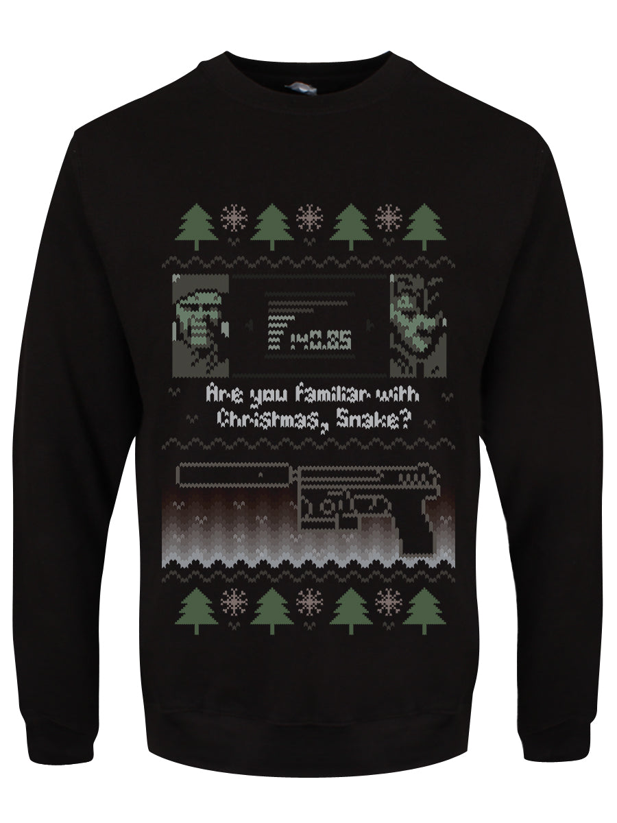 Are You Familiar With Christmas Snake? Men's Black Christmas Jumper