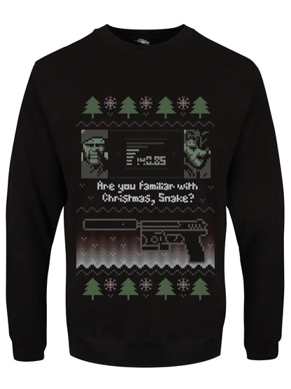 metal gear solid christmas Are You Familiar With Christmas Snake? Men's Black Christmas Jumper