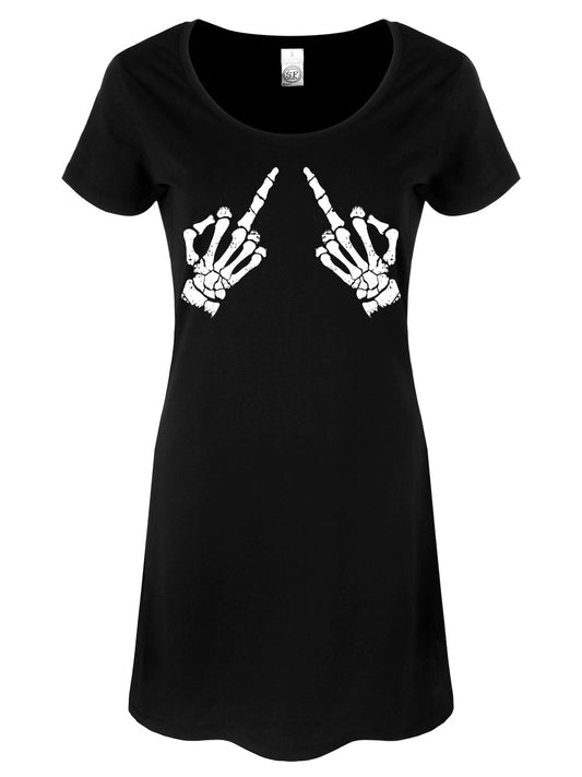 Up Yours Ladies Black T-Shirt Dress