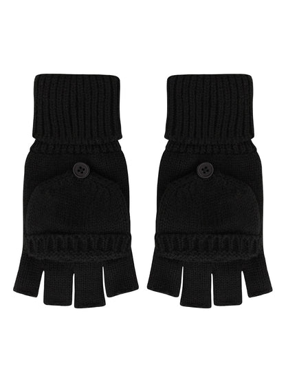 Black Fliptop Gloves